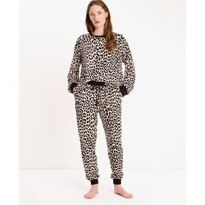 NWT Kate Spade New York Classic Leopard Print Loungewear Jogger Set - Women’s XL